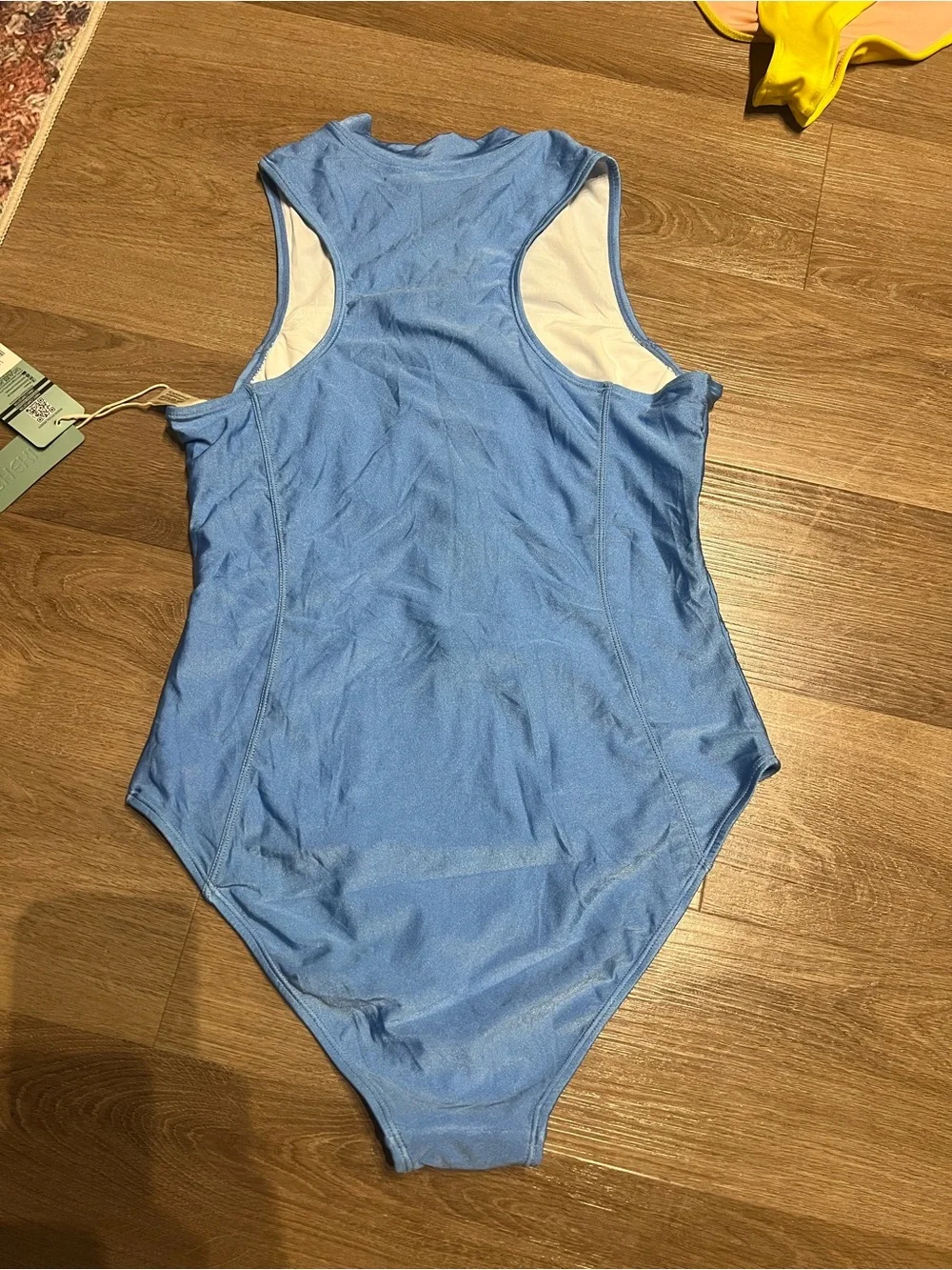 Women’s Blue Zip-Front One-Piece Swimsuit Shekini